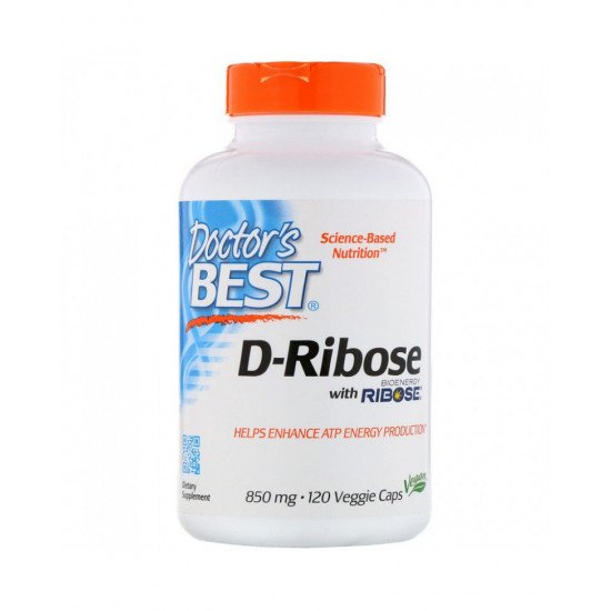 D-Ribose With Bioenergy Ribose 850 mg 120 Veggie Capsules