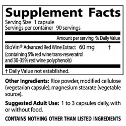 Best French Red Wine Extract 60 mg 90 veggie caps