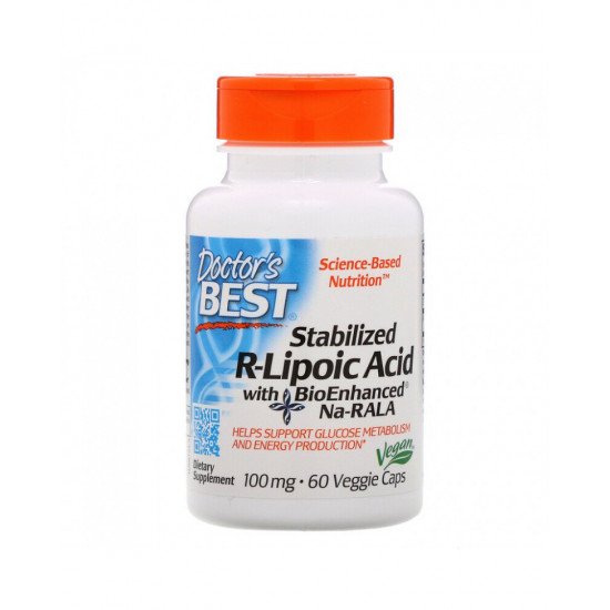 Stabilized R-Lipoic Acid with BioEnhanced Na-RALA 100 mg 60 Veggie Capsules