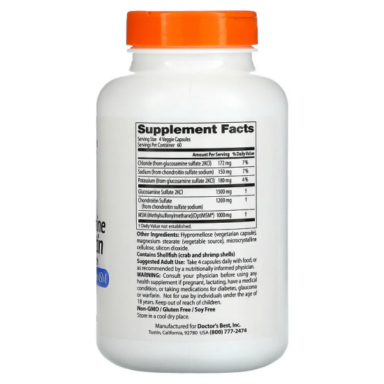 Glucosamine Chondroitin MSM with OptiMSM 240 Capsules Glucosamine Chondroitin MSM with OptiMSM 240 Capsules