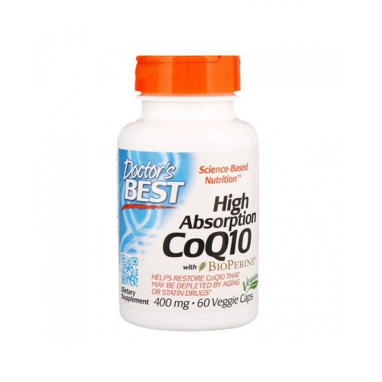 High Absorption CoQ10 with Bioperine 400 mg 60 Veggie Capsules