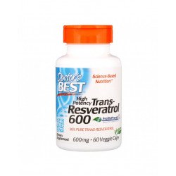 High Potency Trans-Resveratrol 600 mg 60 Veggie Capsules