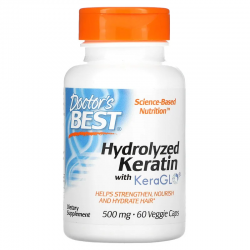 Hydrolyzed Keratin with KeraGlo 500 mg 60 Veggie Caps
