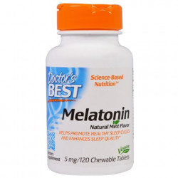 Melatonin Natural Mint Flavor 5 mg 120 Chewable Tablets