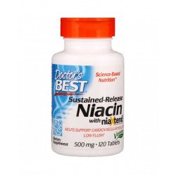 Sustained-Release Niacin with niaXtend 500 mg 120 Tablets