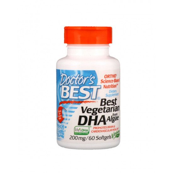 Best Vegetarian DHA from Algae 200 mg 60 Softgels